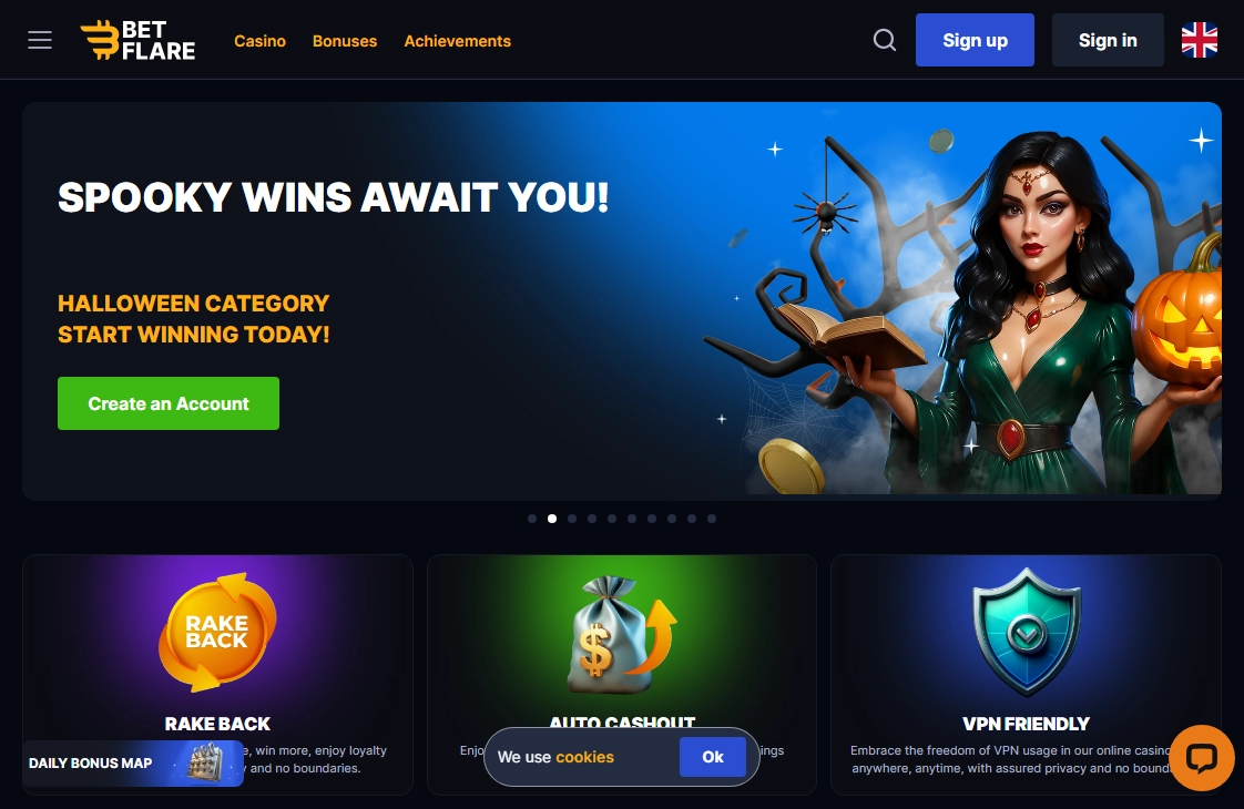Betflare interface